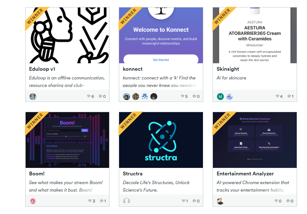 United Hacks V5 winning projects